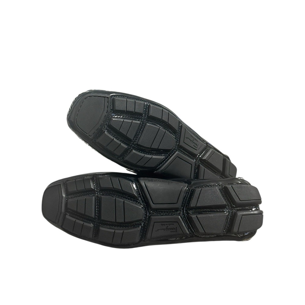 Salvatore‎ Ferragamo Parigi Cobalto Patent Leather Driver Loafers 6.5 EE New - Picture 8 of 10